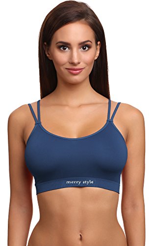 Merry Style Top Deportivo Sujetador de Deporte Ropa Deportiva Verano Mujer 06 13 (Marino, L)