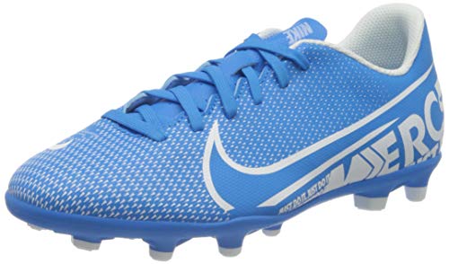 Nike Jr. Mercurial Vapor 13 Club MG, Botas de fútbol Unisex niño, Multicolor (Blue Hero/White/Obsidian 414), 38 EU