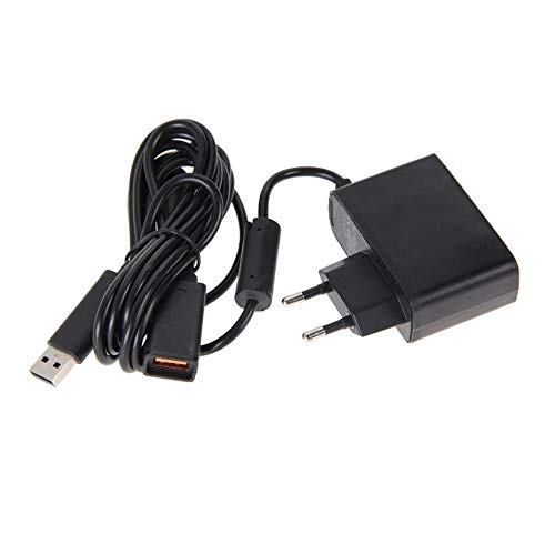 110-240V AC Adapter Power Supply Cord USB Converter Cable Portable 1-to-2 Power Adapter for Xbox 360 Kinect Sensor