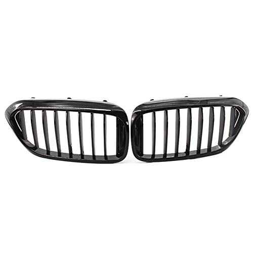 2pcs brillante Negro riñón rejilla delantera for BMW 540i 530e G30 G31 2017-2019 51138070469 Una sola línea parachoques delantero