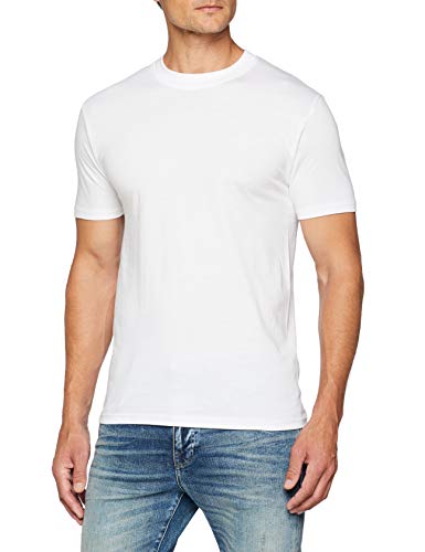 ABANDERADO Camiseta de algodón Manga Corta Cuello Redondo, Blanco, Tamaño Fabricante: XL / 56 para Hombre