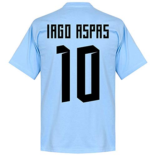 Celta Vigo Iago Aspas 10 Team Tee - Cielo, XS, Azul (Sky Blue)