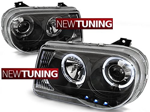 Chrysler PHARES Delantero 300C 05-10 Angel Eyes Negro