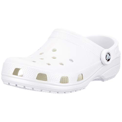 Crocs Classic Clog, Zuecos con Correa Trasera Unisex Adulto, White, 36/37 EU