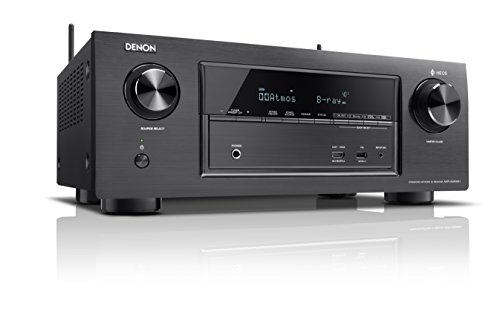 Denon avrx2400h 7.2 Receptor Surround AV y HEOS integración (Dolby Vision Compatibilidad, Dolby Atmos, dtsx, WiFi, Bluetooth, Spotify Connect, 4 K/60Hz 8 entradas de HDMI, 7 x 150 W) Negro