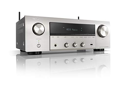 Denon DRA-800H - Receptor de Red estéreo (2 x 145 W, FM/Dab+, WLAN, HDMI, Entrada de teléfono), Color Plateado