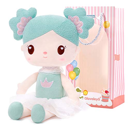 Gloveleya Baby Girl Regalos Muñecas - Peluche Dolly - Trapo Muñeca Candy Girl Soft Pink Toys For Girls 14.5 "(36.5cm) - Verde