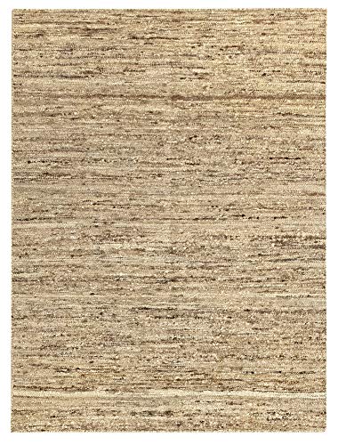 HAMID - Alfombra Kilim Montana con Diseño Rustico - 100% Lana - Alfombra Anudada a Mano - Alfombra de Salón, Dormitorio, Sala de Estar – Tonos Marrones y Beige - Diseño (Beige, 160x230cm)