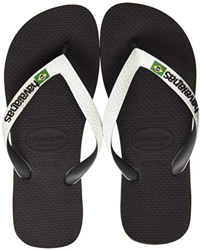 Havaianas Brasil Mix, Chanclas Unisex Adulto, Multicolor (Black/White), 39/40 EU