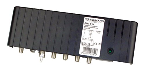 Hirschmann RH-GHV51M - Amplificador de señal de TV (1,8 W, 184-253 V, 0-40 °C, 220 x 80 x 40 mm, 480 g)