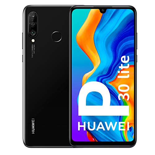 Huawei P30 Lite - Smartphone de 6.15" (WiFi, Kirin 710, RAM de 4 GB, memoria de 128 GB, cámara de 48+2+8 MP, Android 9) Negro
