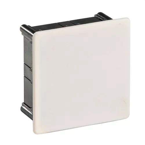 IDE D110 IP33 Caja de Derivación de Empotrar con Tapa de Garra Plástica, Negra, 108mm x 108mm x 50mm