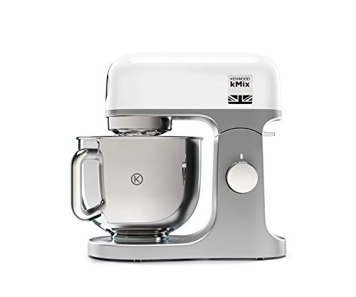 Kenwood kMix KMX750WH - Robot de Cocina, 1000 W, Bol 5 L con Asa, Incluye: Gancho Amasar, Batidora Varillas, Batidora K, Color Blanco