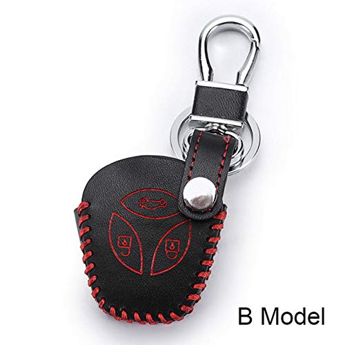 LAMWAN Llaveros de automoción Remoto 3 Botones Car Key Funda de Cuero Funda de Llavero para Lada xray Sedan Largus Kalina Granta Vesta X-Ray XRay, Modelo B