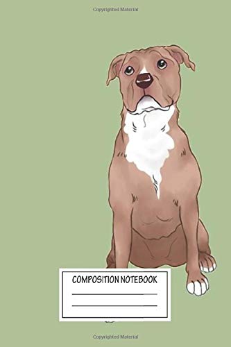 Notebook: Red Pitbull Wide Ruled , Journal for Writing, Size 6" x 9", 110 Pages