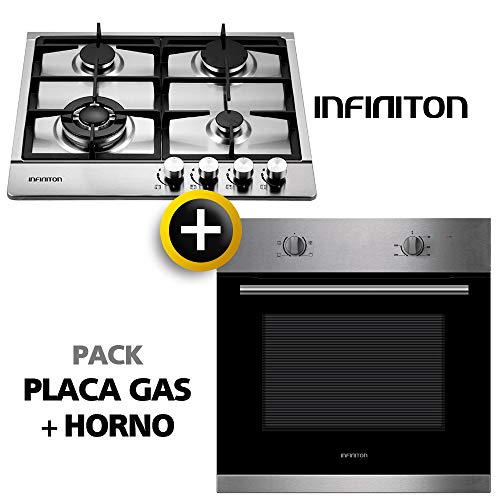 Pack Horno + Placa Gas INFINITON (Placa de Gas mas Horno multifuncion, Pack Ahorro) (Gas + Horno)