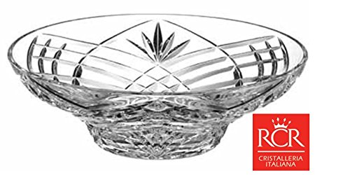 RCR Lead Crystal Orchidea 30cm Bowl Large Crystal Fruit Bowl / salad bowl / centerpiece by RCR