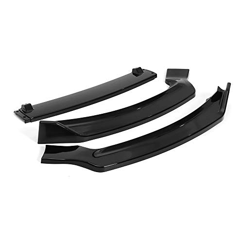 Super Eight Kit de Cuerpo de divisores de Spoiler de Parachoques Delantero de Coche de 3 Piezas para Ford para Fusion para Mondeo 2013-2016 Aspecto de Fibra de Carbono/Brillo Negro,Gloss Black