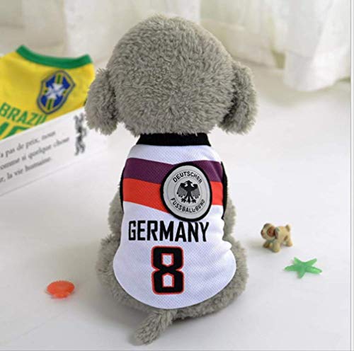 UD-strap Pet Jersey Fútbol con Licencia De Perro Jersey, Perro De La Ropa De Fútbol Camiseta Perros Traje Nacional De Fútbol Copa del Mundo, Al Aire Libre Sportswear Verano Transpirable S Un