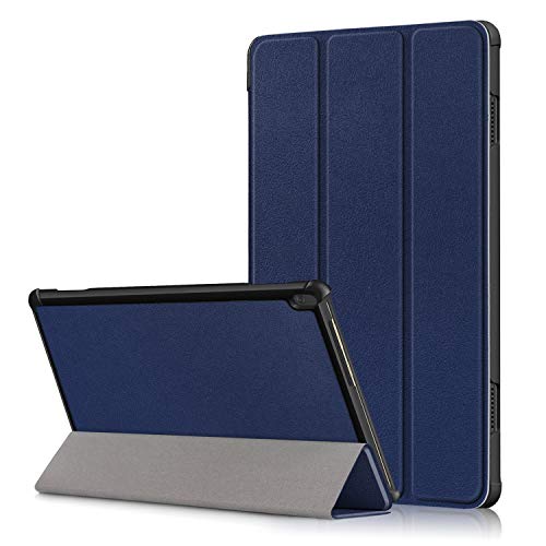 XITODA Funda para Lenovo Tab M10 TB-X605F / TB-X605L / TB-X505F / TB-X505L - Protección de PU Cuero Carcasa para Lenovo Tab M10 Funda con Stand,Azul Oscuro