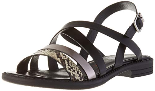 XTI 49923.0, Sandalias con Punta Abierta para Mujer, Negro (Negro Negro), 38 EU