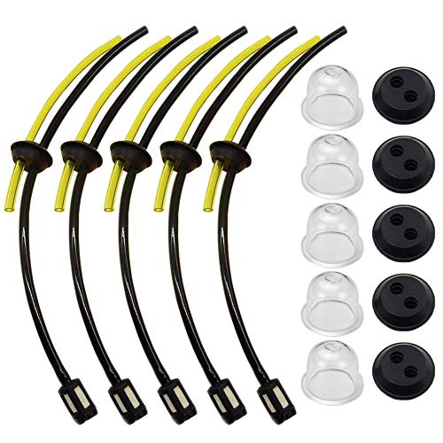 Zemoner 5 x Universal Kit de filtros de gasolina Tubo Sello para Motor Sense cepillo cortador cortacésped cortador