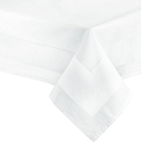ZOLLNER Mantel Blanco Rectangular de algodón 130x280 cm, Otras Medidas, con Orla
