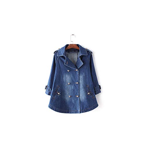 Almighty-shop Women Trench Coat Abrigo de Mujer Casual Cortavientos Elegante Largo Tops Azul Azul Marino. M