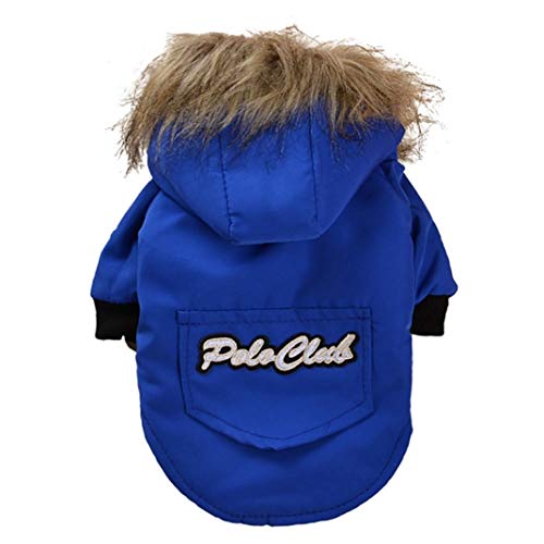 AMURAO Ropa para Perros de Invierno Cuello de Piel para Mascotas Chaqueta de Abrigo Chihuahua Ropa Abrigada para Perros pequeños Traje de Cachorro