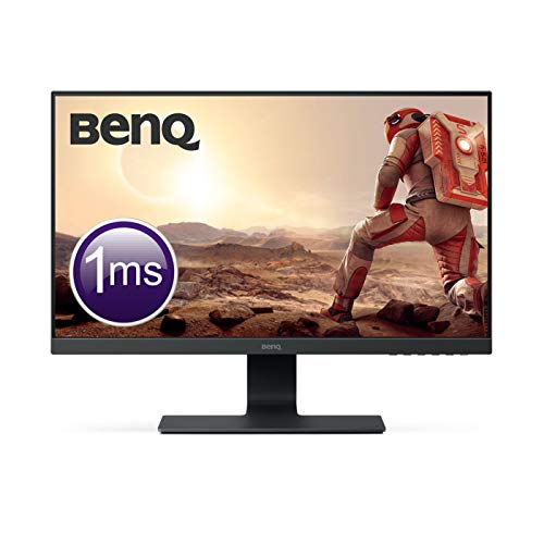 BenQ GL2580HM - Monitor Gaming de 24.5" FullHD (1920x1080, 1ms, 60Hz, HDMI, DVI, VGA, altavoces, Eye-care, Flicker-free, Low Blue Light, antireflejos, E2E bisel estrecho sin marco) - Color Negro