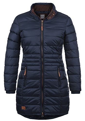 BlendShe Carlotta Chaqueta Acolchada De Plumas Abrigo Parka para Mujer con Cuello Alto, tamaño:XS, Color:Navy (70230)