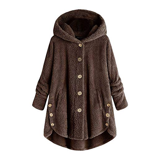 Chaquetas de Lana con Capucha Tallas Grandes Elegantes Rebajas Invierno para Mujer,PAOLIAN Abrigos Parka Largo Calientes Anchas otoño Señora Chaquetón Acolchado Algodón Rompevientos