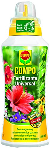 Compo Calidad para Plantas Ornamentales de Interior o terraza, Fertilizante líquido Universal con Extra de magnesio, 500 ml