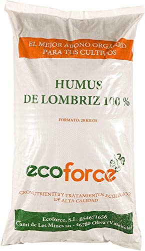 CULTIVERS Humus de Lombriz ecológico 20 kg (40 L). Abono para plantas indicado para tomates y hortalizas. Precio directo de fábrica!!