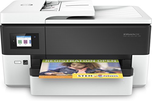 HP 7720 Officejet Pro - Impresora multifunción de formato ancho (impresión A3 y A4, pantalla táctil en color, memoria 512 MB, AAD de 35 hojas, impresión a doble cara, fax, AirPrint), color blanco