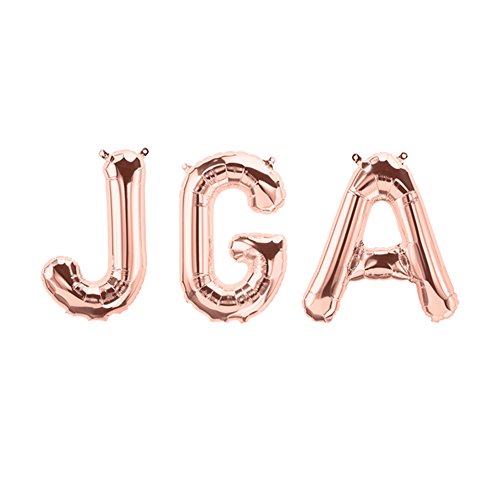 JGA protectores de globos/Letras de globos de aire/Globo Texto en Rosé de oro – Altura 35 cm – 1 pieza – Deko despedida de soltera de/accesorios de boda/Decoración de aire de globos Hen Party