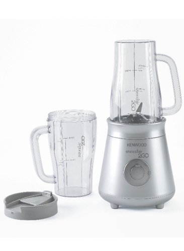 Kenwood Smoothie 2GO Batidora de vaso con 2 tazas, 25 W, 0.5 litros, Plástico, 2 Velocidades, Plata