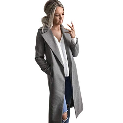 Overdose Invierno Mejor Venta Mujeres CáLido Abrigo Largo Solapa Moda SeñOra Modelo Parka Jacket Cardigan Overcoat Outwear