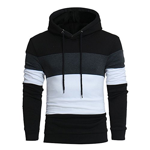 Overdose Sudadera con Capucha Larga del Remiendo De La Manga De Los Hombres Sudadera con Capucha del Mejor del Verano Sudadera con Capucha Chaqueta Outwear Abrigos Hombres Invierno Rebajas