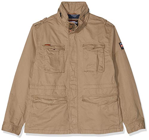 Superdry Classic Rookie 4 PKT JKT Abrigo de vestir, Beige (Desert Sand Nlx), S para Hombre