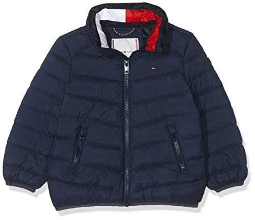 Tommy Hilfiger U Light Down Jacket Chaqueta, Azul (Black Iris 002), 74 para Bebés