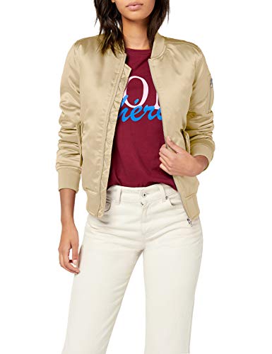 Urban Classics Ladies Satin Bomber Jacket, Chaqueta para Mujer, Dorado (gold 109), S