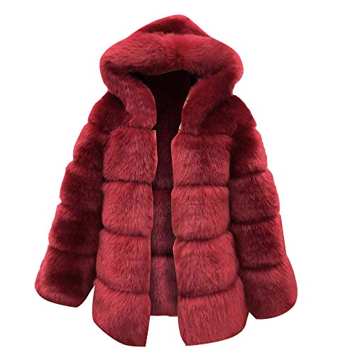 Vectry Rebajas Mujer Abrigo De Peluche Sintético Sudadera con Capucha Sudadera De Color Liso Chaqueta con Capucha Abrigo De Invierno Ropa De Abrigo De Mujer