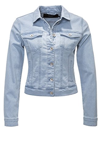 Vero Moda Vmhot SOYA LS Jacket Mix Noos Chaqueta, Azul (Light Blue Denim Light Blue Denim), 40 (Talla del Fabricante: Medium) para Mujer