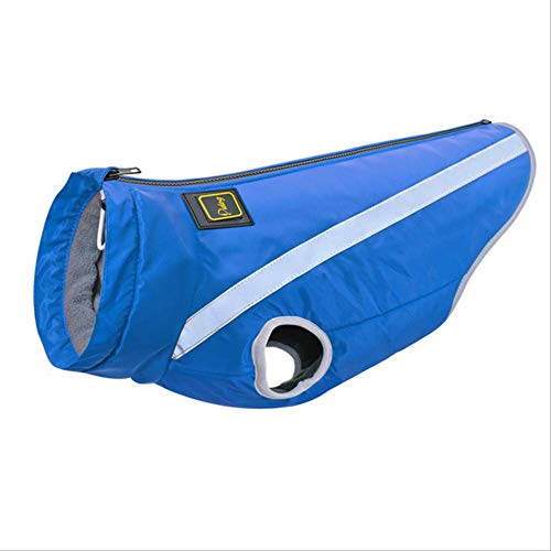 VFJLR Ropa para Perros Mascota Chaqueta para Perros Impermeable Reflectante Abrigo de Invierno de Lana Suave Ropa de Bulldog francés para Perros medianos Grandes Pitbull 6XL Azul