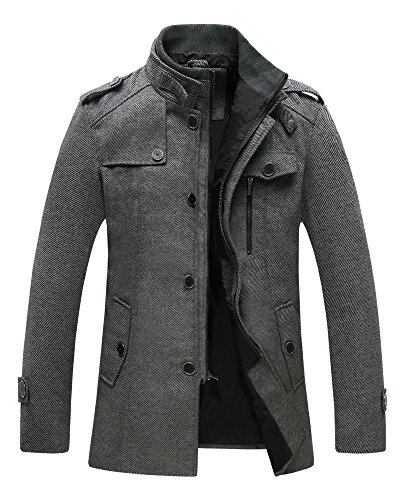 Wantdo Chaqueta para Hombre de Marinero, Color Gris, Talla XL