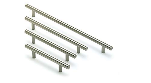 20 X Brushed Steel T Bar Kitchen Door Handles 160mm hole centres by LPS