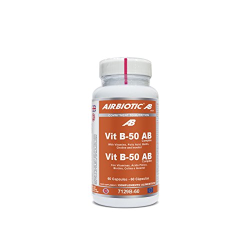 AB - Vitaminas B-50 Complex para la Salud y Contra la Fatiga, 60 Cápsulas