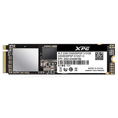 Adata ASX8200PNP-512GT-C - Disco SSD M.2, Color Negro