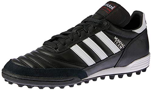 adidas Originals Mundial Team, Botas de fútbol Unisex Adulto, Black/Running White FTW/Red, 41 1/3 EU